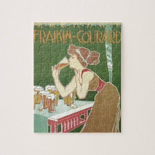 Klassieke Art Nouveau Brasserie Fraikin-Courard Bi Legpuzzel
