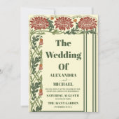 Klassieke Art Nouveau bruiloft Kaart (Voorkant)