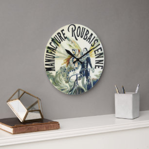 Klassieke Art Nouveau feeën, Fiets Pierrot Maan Grote Klok