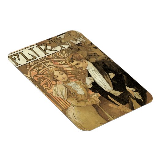 Klassieke Art Nouveau Flirt Biscuits, Alphonse Muc Magneet (Rechterzijde)