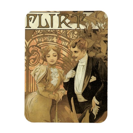 Klassieke Art Nouveau Flirt Biscuits, Alphonse Muc Magneet (Verticaal)