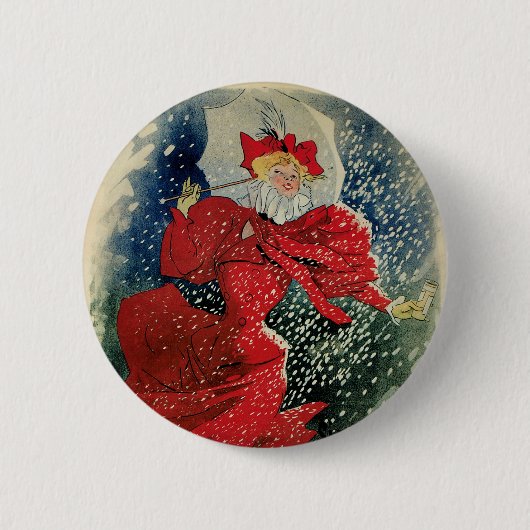 Klassieke Art Nouveau Geraudel-Hoestpastilles Ronde Button 5,7 Cm (Voorkant)