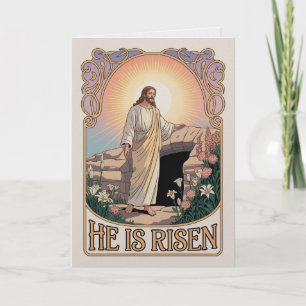 Klassieke Art Nouveau Hij Is Gevreesd Groot Kerk P Kaart