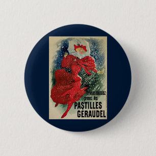 Klassieke Art Nouveau Pastilles Geraudel Hoestdran Ronde Button 5,7 Cm