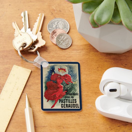 Klassieke Art Nouveau Pastilles Geraudel Hoestdran Sleutelhanger (Bureau)