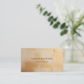 Klassieke Artistieke Chic Beige Gold Oil Paint Tex Visitekaartje (Staand voorkant)