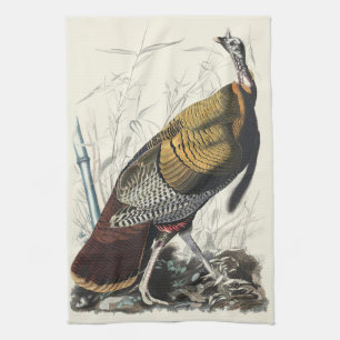 Klassieke Audubon Wilde Kalkoen Thanksgiving Decor Theedoek