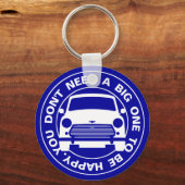Klassieke Austin Mini-auto Sleutelhanger (Voorkant)