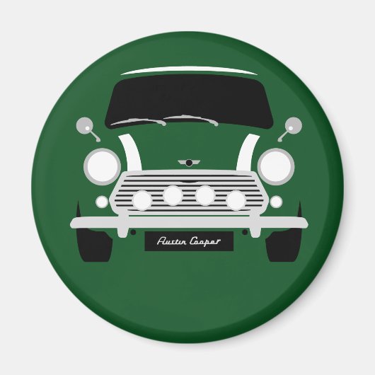 Klassieke Austin Mini Cooper auto Magneet (Voorkant)