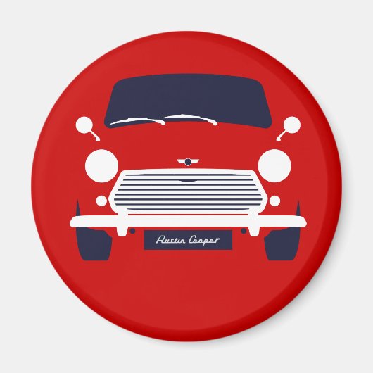 Klassieke Austin Mini Cooper auto Magneet (Voorkant)