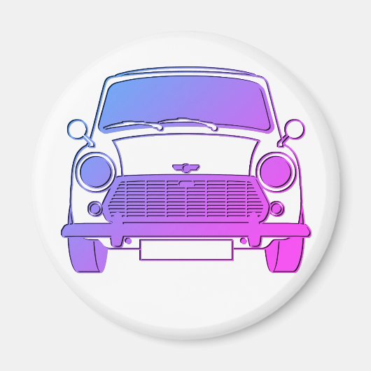 Klassieke Austin Mini Cooper auto Magneet (Voorkant)