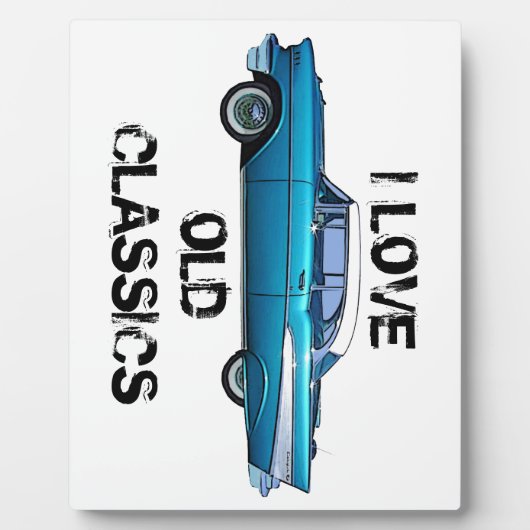 Klassieke auto 1957 Chevy BelAire aangepaste plaqu Fotoplaat (Voorkant)