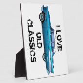 Klassieke auto 1957 Chevy BelAire aangepaste plaqu Fotoplaat (Zijkant)