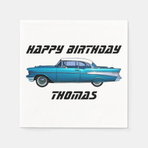 Klassieke auto 1957 Chevy BelAire aangepaste serve Servet