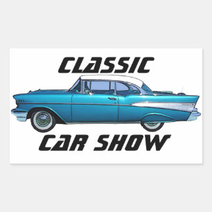 Klassieke auto 1957 Chevy BelAire douane sticker