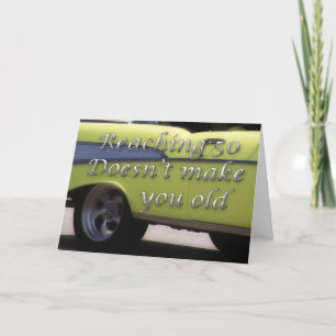 Klassieke auto 50e verjaardag kaart