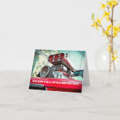 Klassieke auto-aangepaste motoraanjager - Birthday Kaart (Gele Bloem)
