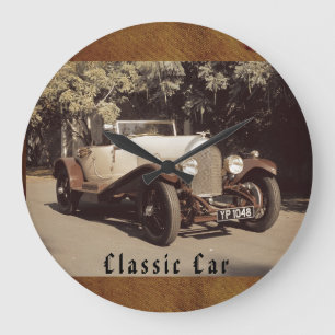 Klassieke auto, antieke auto, vintage auto grote klok