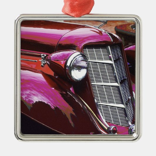 Klassieke auto: Auburn Metalen Ornament (Voorkant)