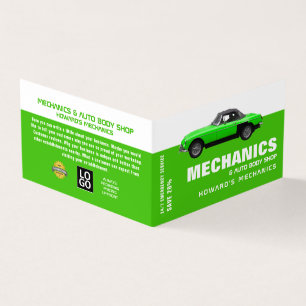 Klassieke auto, automatisch mechanisme en reparati visitekaartjes