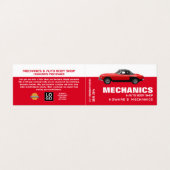 Klassieke auto, automatisch mechanisme en reparati visitekaartjes (Buitenkant ongevouwen)