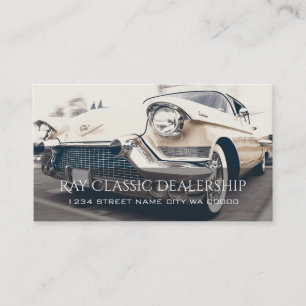 Klassieke auto, automatische service visitekaartje