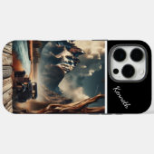 Klassieke auto bij de bergrivier Case-Mate iPhone case (Achterkant (horizontaal))