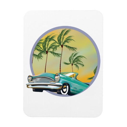 Klassieke auto bij schemering magneet (Verticaal)