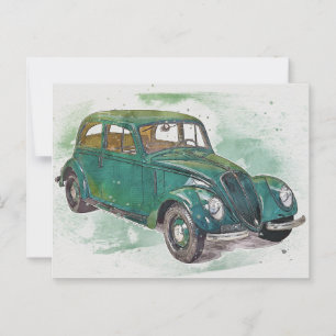 Klassieke auto briefkaart