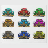 klassieke auto cadeaupapier (Vlak)