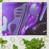 Klassieke auto: Chevrolet met brandende kap Theedoek (Gevouwen)