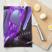 Klassieke auto: Chevrolet met brandende kap Theedoek (Quarter Fold)