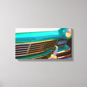 Klassieke auto front end pop kunst kiezen .75 canvas afdruk