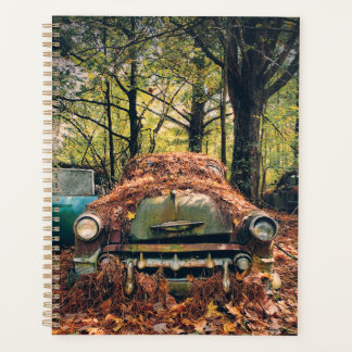 Klassieke Auto in Herfstbladeren Planner