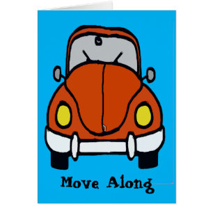 Klassieke auto in rode Cartoon