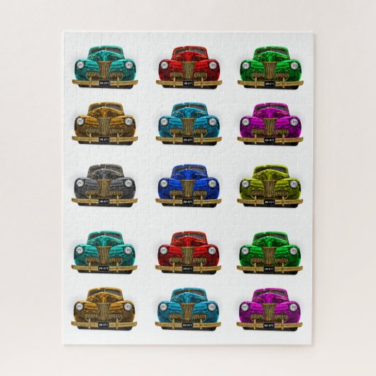  klassieke auto legpuzzel (Verticaal)