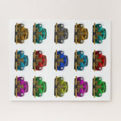  klassieke auto legpuzzel (Horizontaal)