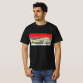 Klassieke Auto Mechanica Complete Autogarage T-shirt (Voorkant volledig)