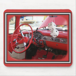 Klassieke auto met dok muismat