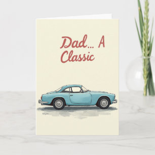 Klassieke Auto Papa Dag Kaart