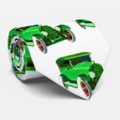 Klassieke auto Pattern #10 @ Garysretrogarage Stropdas (Opgerold)