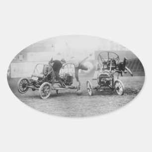 Klassieke "Auto Polo" Sportwagen Motorsport Ovaal Ovale Sticker