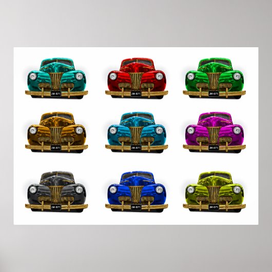 klassieke auto poster (Voorkant)