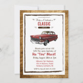 Klassieke auto Retro Pensioen Uitnodiging (Voorkant)