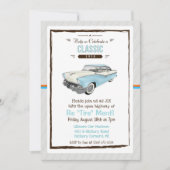 Klassieke auto Retro Pensioen Uitnodiging (Voorkant)