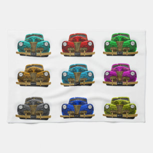  klassieke auto theedoek