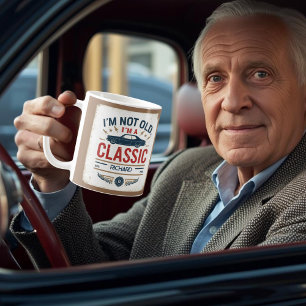 Klassieke auto verjaardagscadeau koffiemok