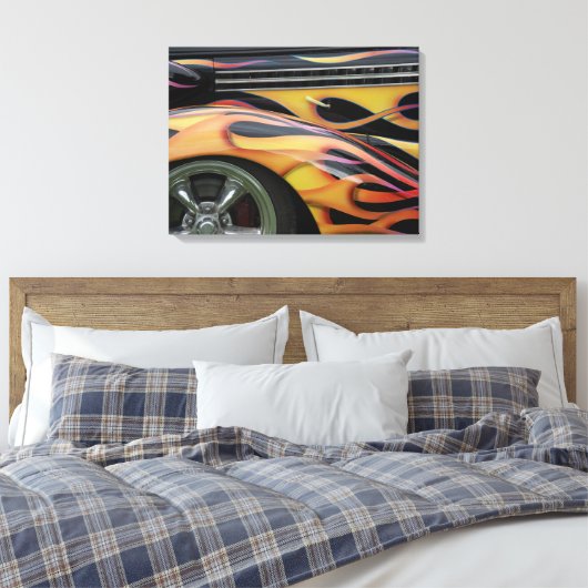 KLASSIEKE AUTO VLAMMEN CANVAS AFDRUK (Insitu (Slaapkamer))