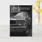 KLASSIEKE AUTO ZEVENTIGER VADERDAG KAART (Gele Bloem)