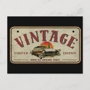 Klassieke Autolimited Edition Originele Onderdelen Briefkaart